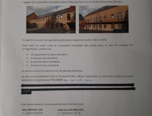 Mandat de gestion de 27 logements à Péronnes